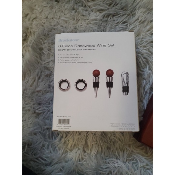 Brookstone 6 Piece Rosewood Wine Set Elegant Essentials For Wine
